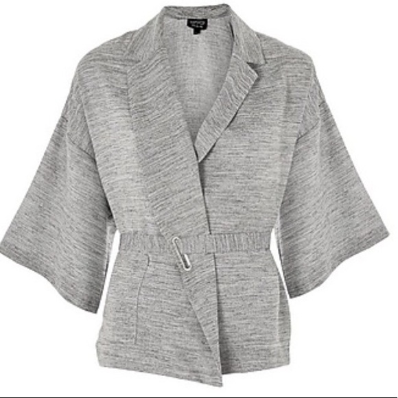TOPSHOP Marl Wrap Kimono Jacket NWOT - Picture 4 of 8